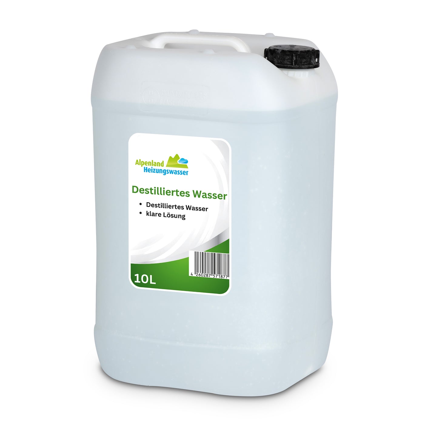 Alpenland Destilliertes Wasser | 10L Kanister | Destilliertes Wasser für Medizinische Zwecke, Labor & Aquaristik | Bügeleisen, CPAP-Geräte & Kosmetik