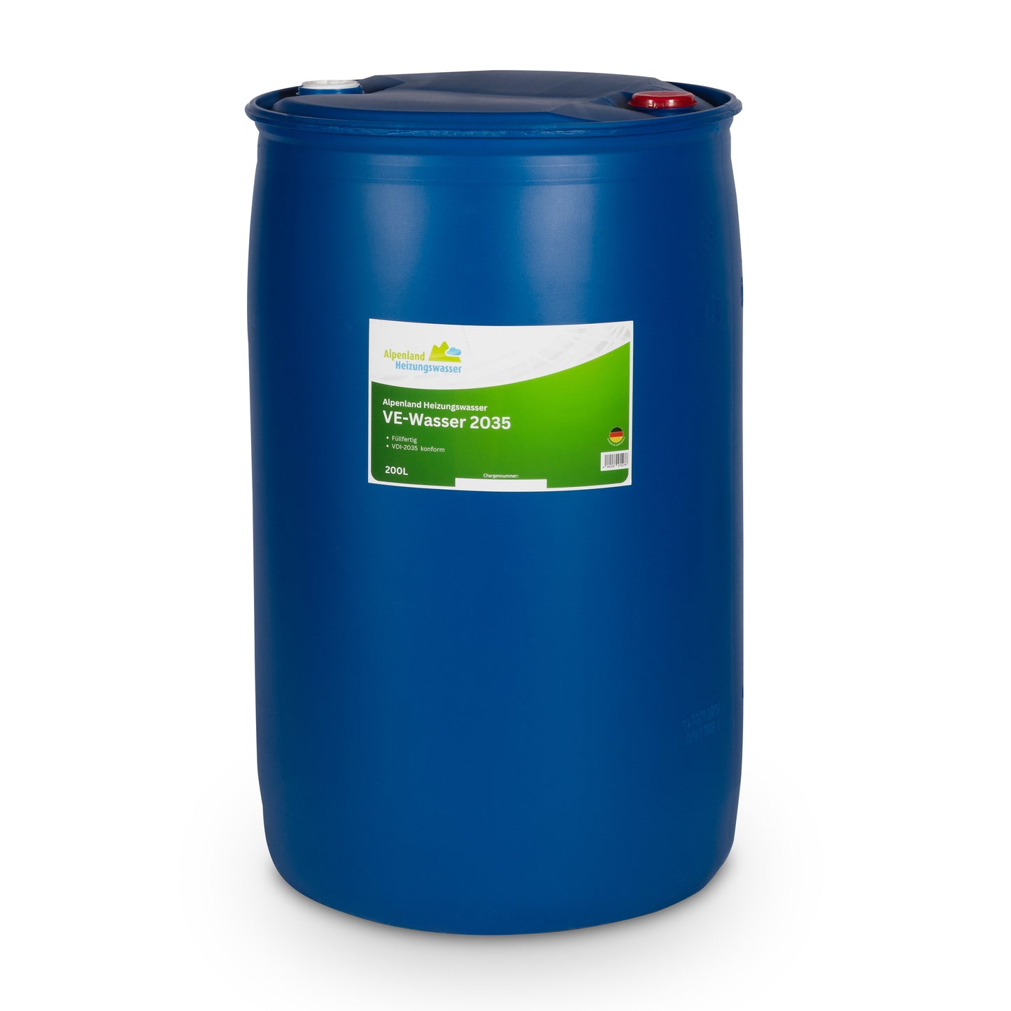 Heizungsgold VE-Wasser 2035, 1 x 200 Liter im Fass auf Palette, Vollentsalztes Wasser (Demineralisiertes Wasser) für Heizungsanlagen, destilliertes Wasser Alternative | Ideal als Heizung Wasser für Wärmepumpen & Solaranlagen