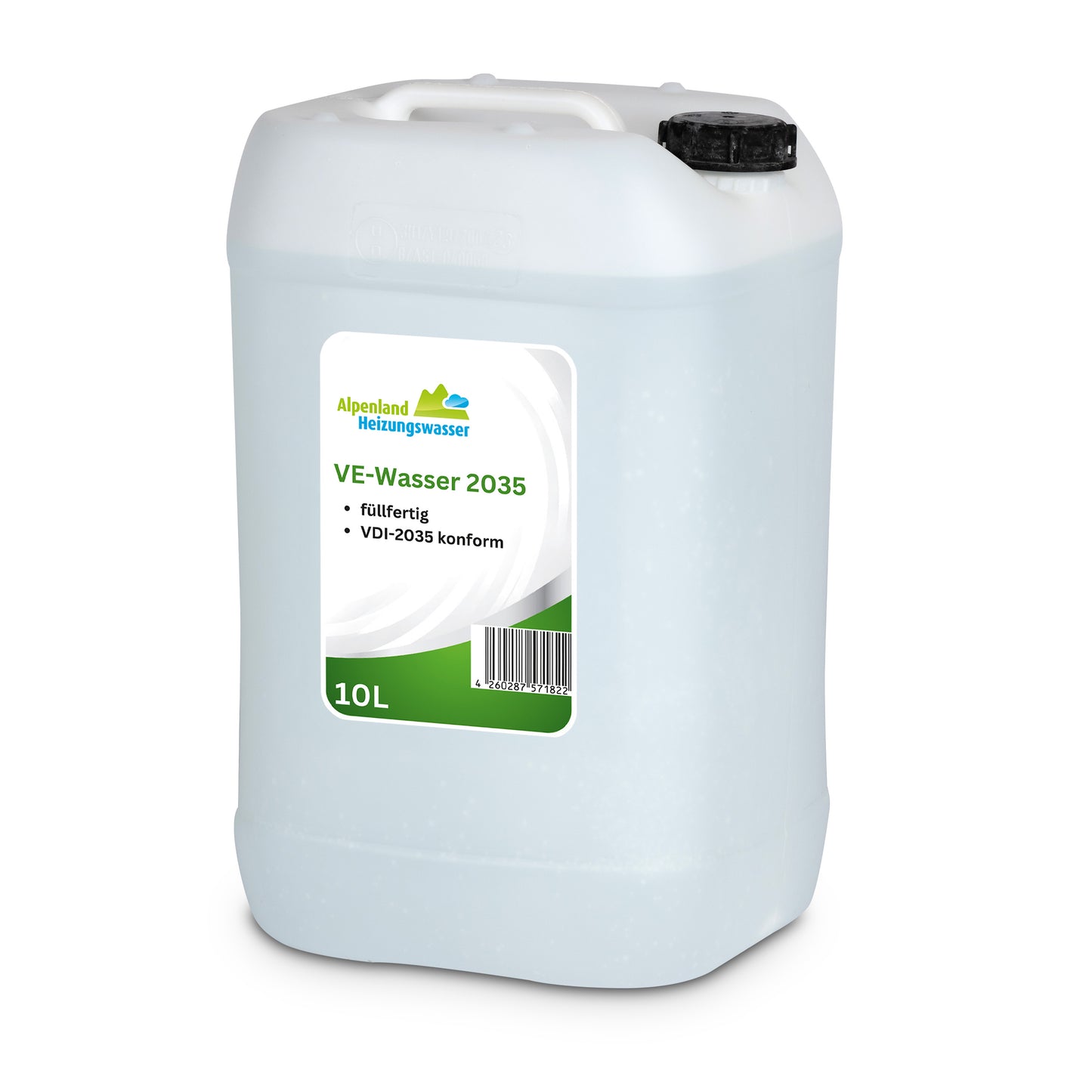 VE-Wasser 2035, 10 L Kanister, Vollentsalztes Wasser (Demineralisiertes Wasser) für Heizungsanlagen, destilliertes Wasser Alternative | Ideal als Heizung Wasser für Wärmepumpen & Solaranlagen
